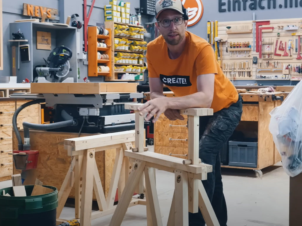 Höhenverstellbarer Sägebock selber bauen So gelingt es einfach und p