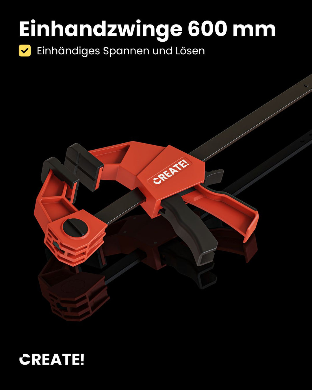 Einhandzwinge 600 mm - 230 kg - cFix