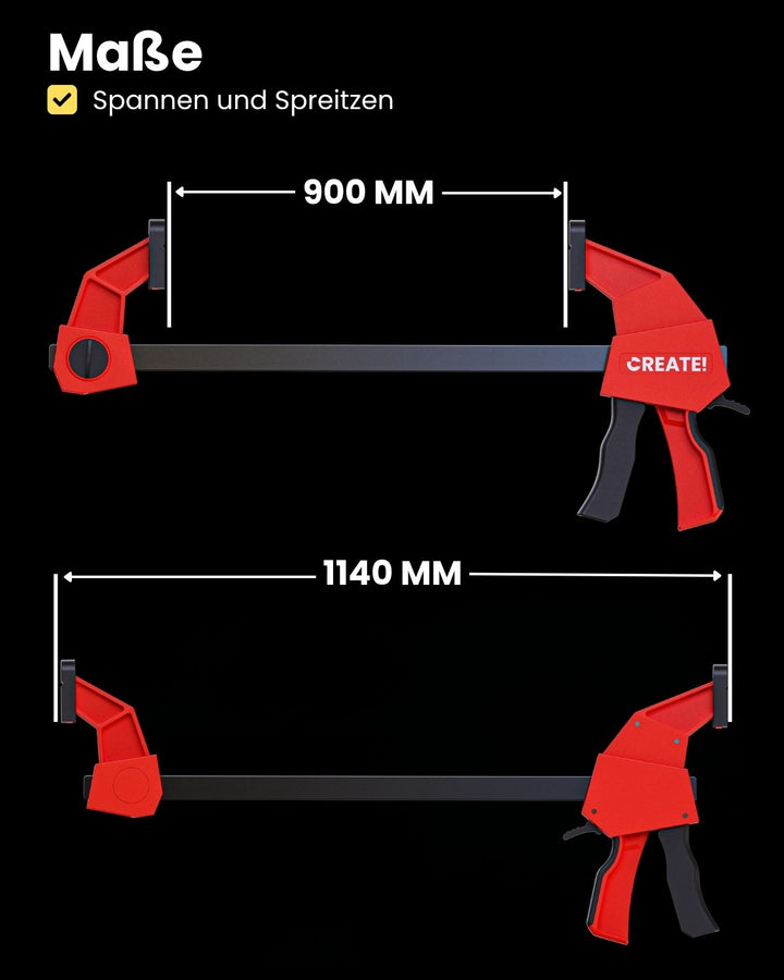 Einhandzwinge 900 mm - 230 kg - cFix