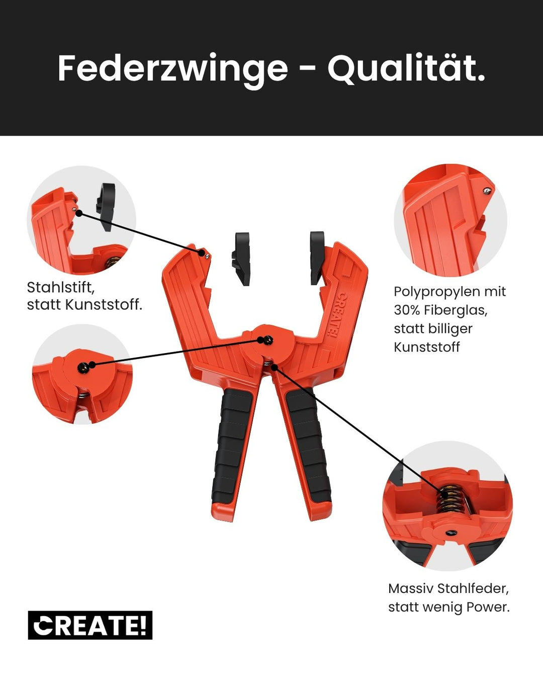 16 Stück Klemmzwingen Leimzwingen Set Universal Zwinge Federzwinge 30mm 16 Stück Klemmzwingen Leimzwingen Set Universal Zwinge Federzwinge 30mm