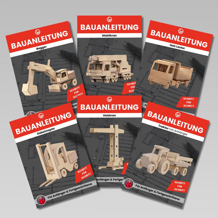 Holzfahrzeuge Sparset (Bauanleitungen)