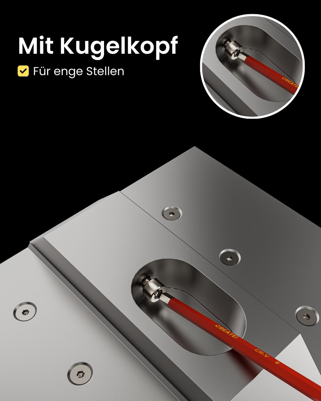 cKey - Innensechskantschlüssel Set mit Kugelkopf