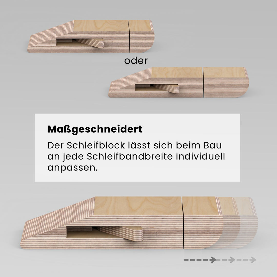 Schleifblock für Schleifbänder (Bauanleitung)