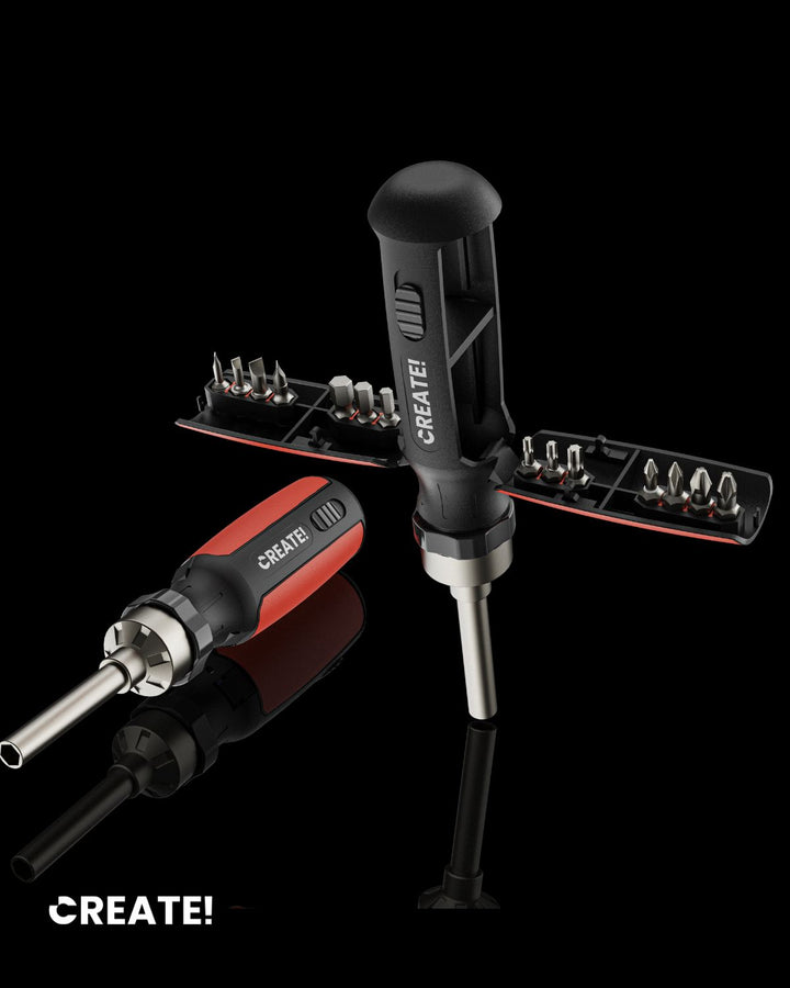 Ratschenschraubendreher inkl. Bit-Magazin - cRatchet-Driver