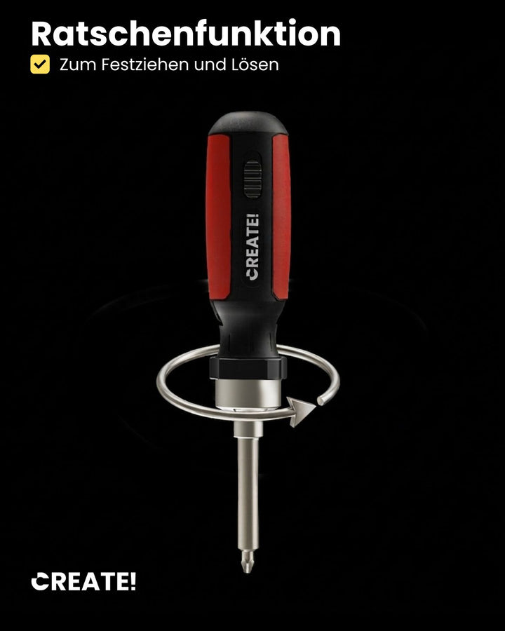 Ratschenschraubendreher inkl. Bit-Magazin - cRatchet-Driver