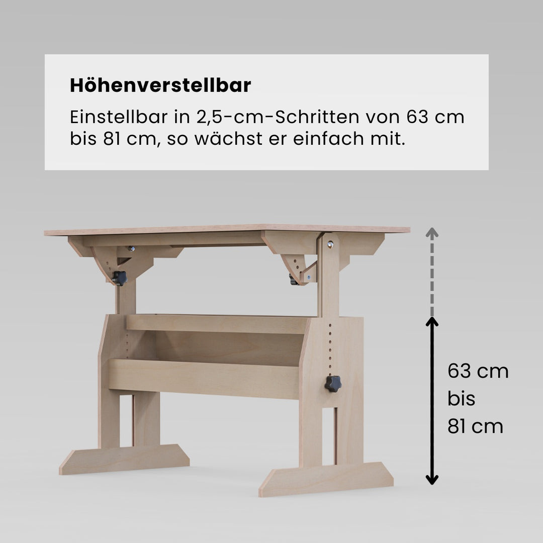 Höhenverstellbarer Schreibtisch (Bauanleitung)