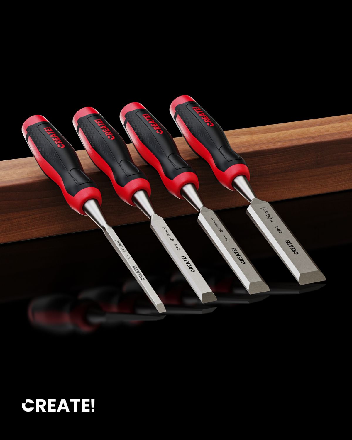 Stemmeisen Set 4er Set - Stechbeitel - cChisel