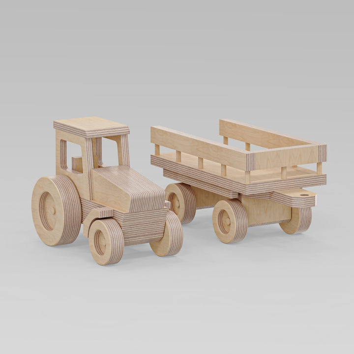 Traktor mit Anhänger (Bauanleitung)