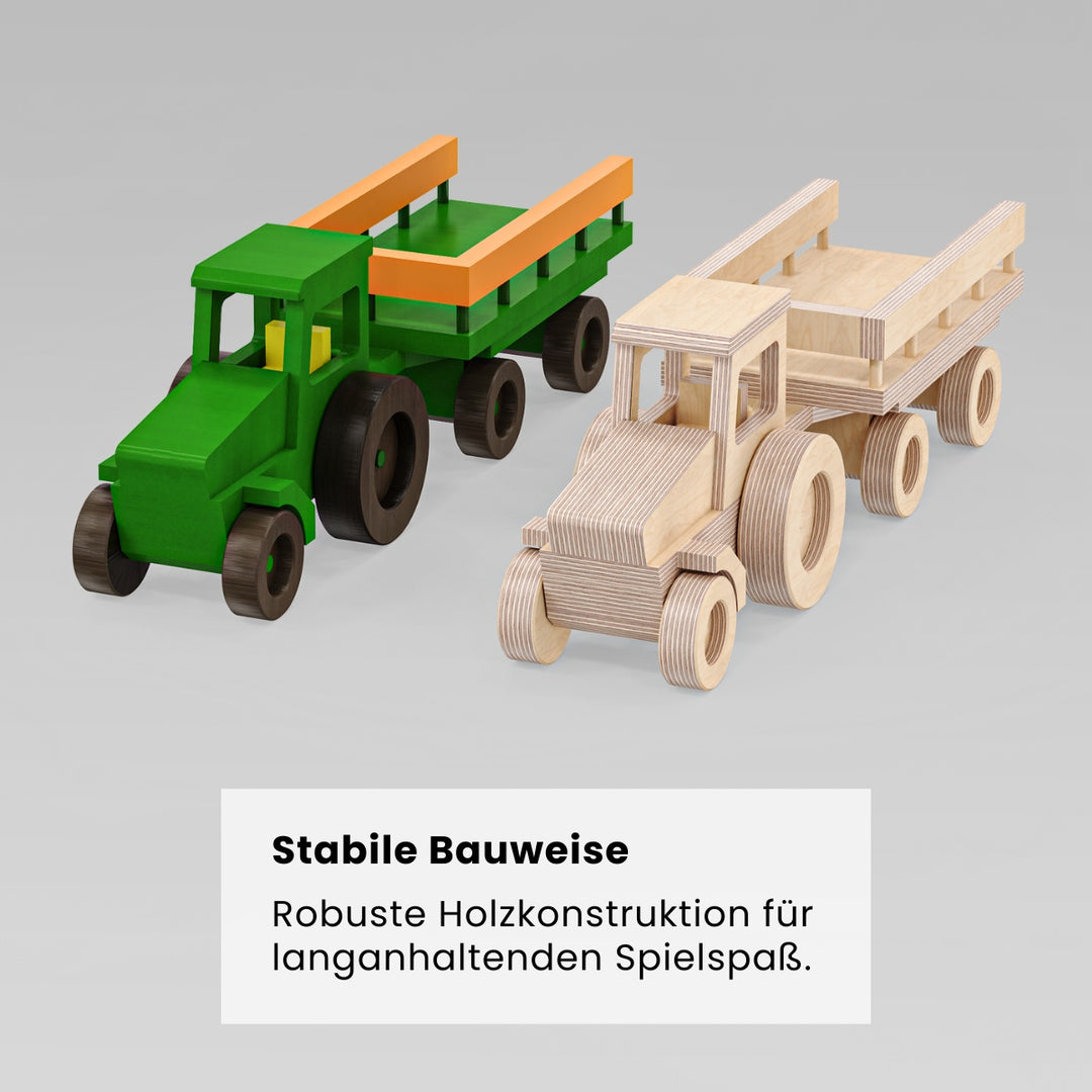 Traktor mit Anhänger (Bauanleitung)