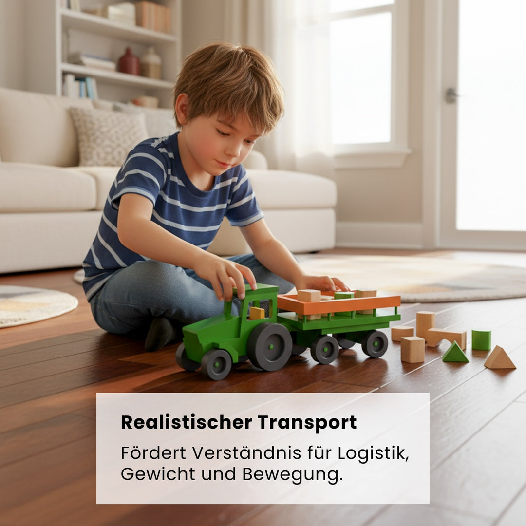 Traktor mit Anhänger (Bauanleitung)