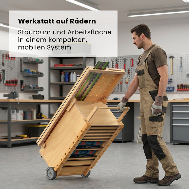 Werkzeugwagen mit Multifunktionstisch (Bauanleitung)