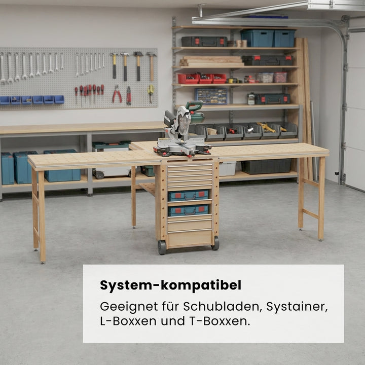 Werkzeugwagen mit Multifunktionstisch (Bauanleitung)