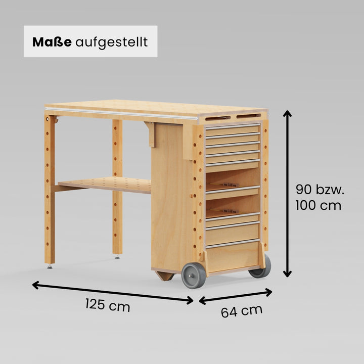 Werkzeugwagen mit Multifunktionstisch (Bauanleitung)