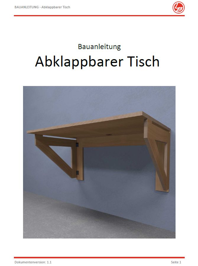 Abklappbarer Tisch (Bauanleitung)