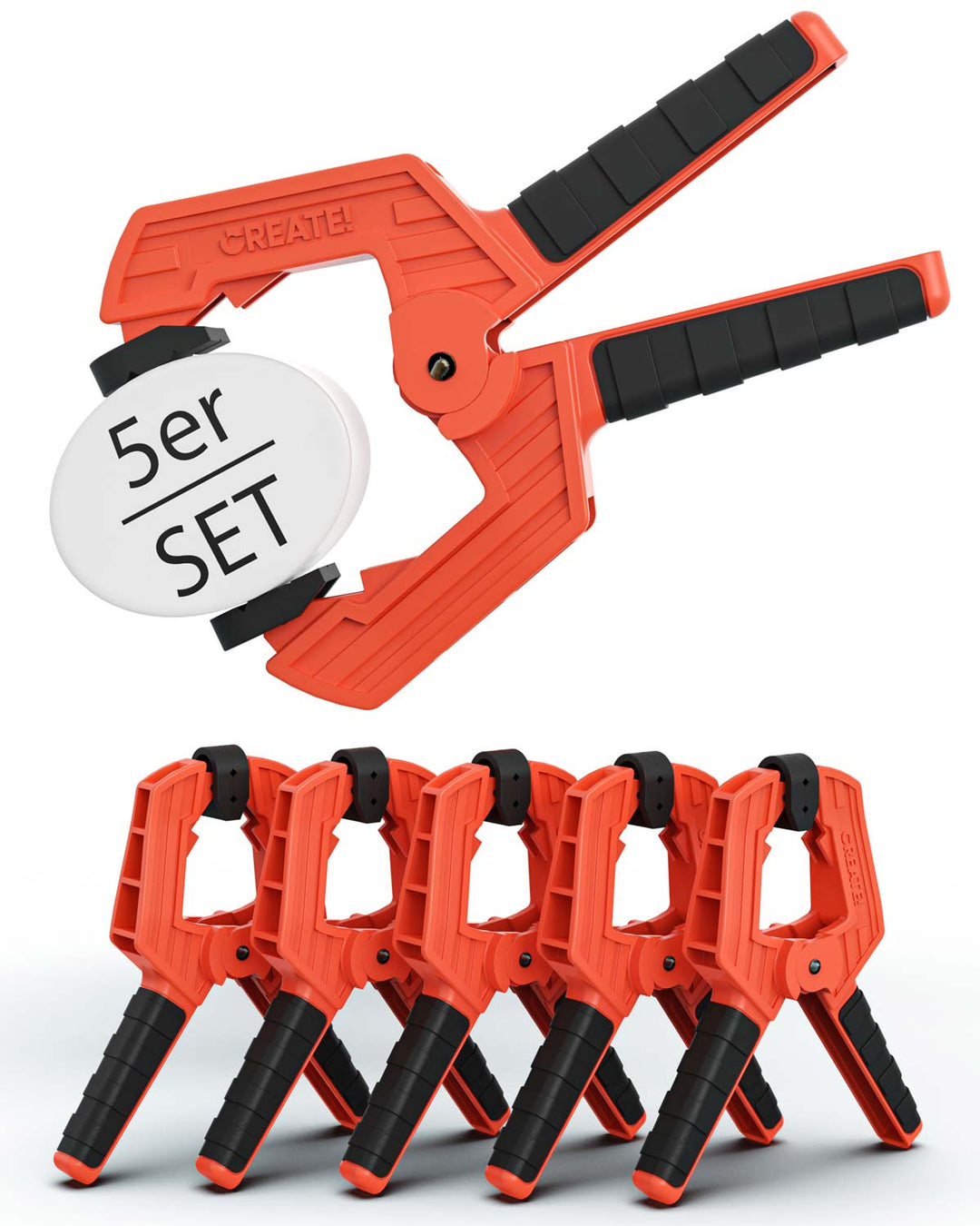 cClamp - Klemmzwingen 5er-Set