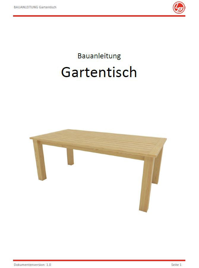 Gartentisch (Bauanleitung) Einzeln