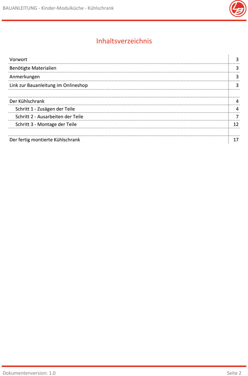 Kinder Modulküche (Bauanleitung)