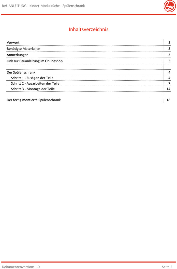 Kinder Modulküche (Bauanleitung)