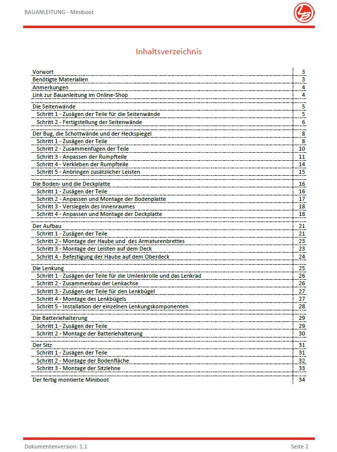 Miniboot (Bauanleitung)