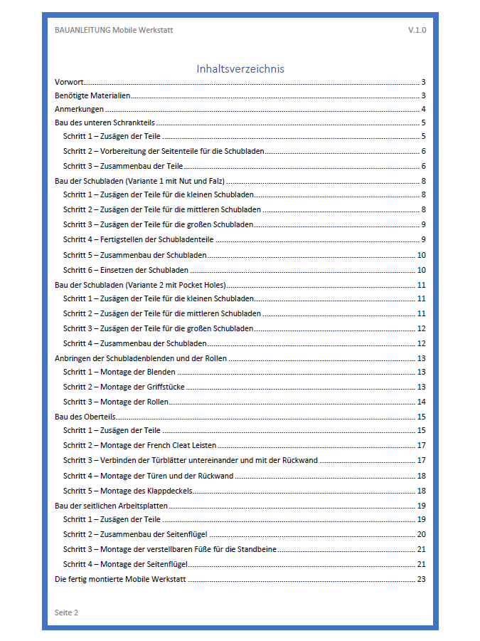 Mobile Werkstatt (Bauanleitung)