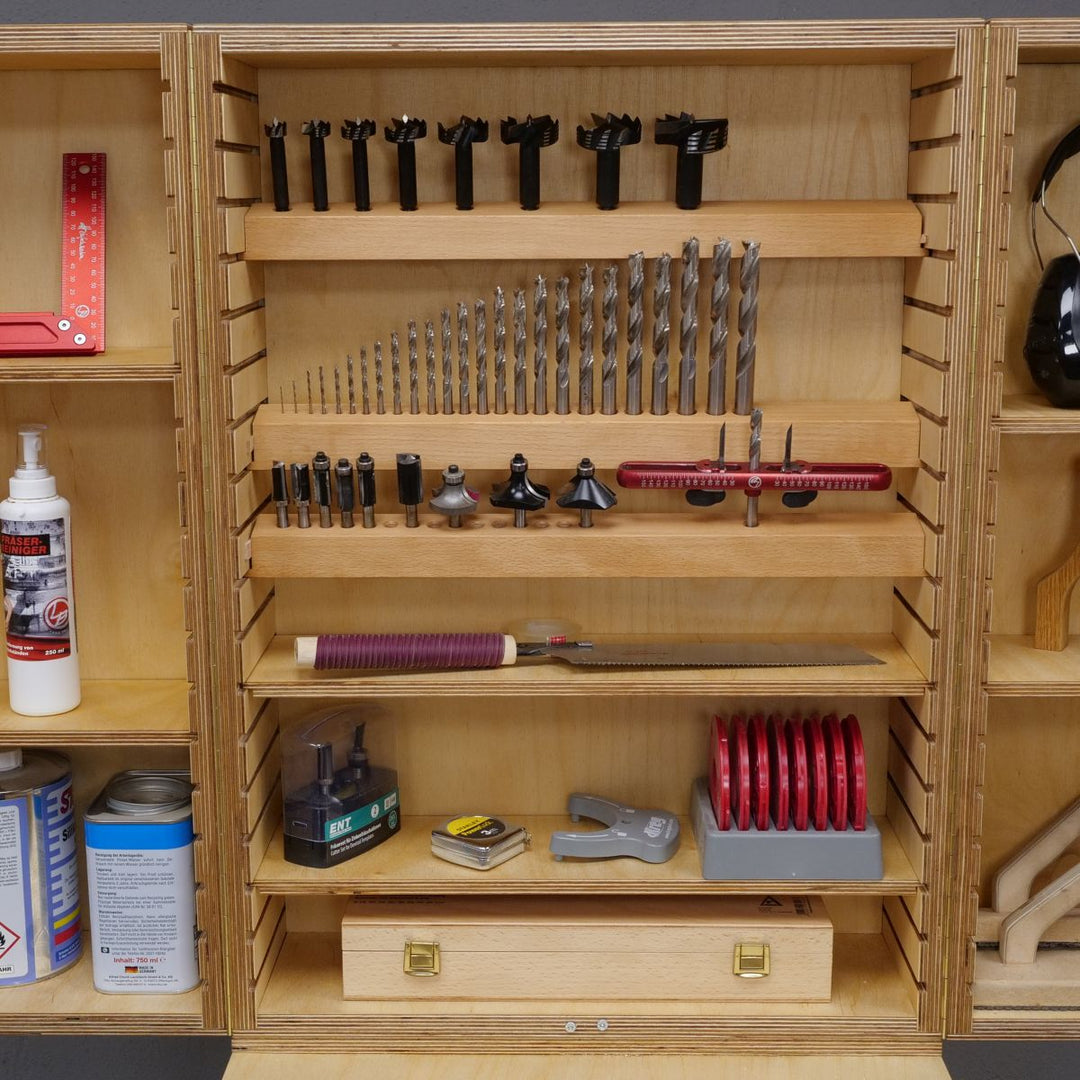 bohrer aufbewahrung diy Bohrer-, Fräser- und Werkzeugschrank (Bauanleitung)