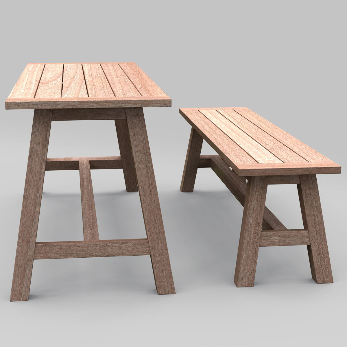 Gartentisch mit Bänken (Bauanleitung)