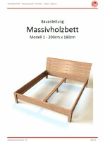 Massivholzbett (Bauanleitung) - Modell 1 - 180 cm