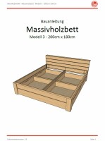 Massivholzbett (Bauanleitung) - Alle Modell - Alle Breiten
